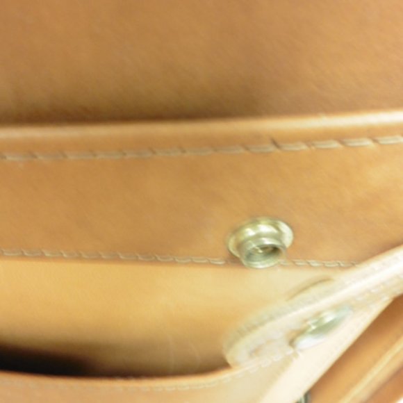 Hartmann briefcase saddle brown leather attache brass locks vintage 18" - Picture 11 of 14